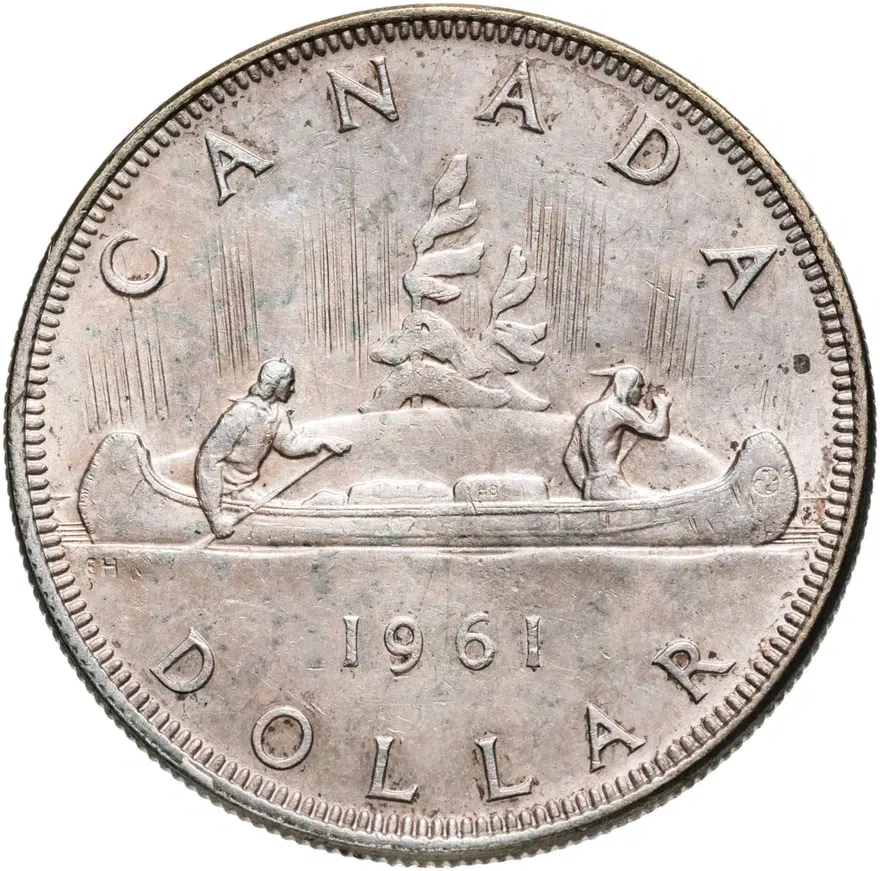 Канада 1 доллар (dollar) 1961, реверс