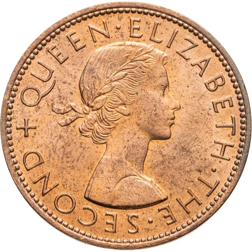 Новая Зеландия 1 пенни (penny) 1965, реверс