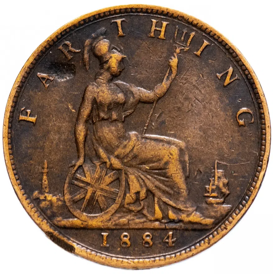 Великобритания 1 фартинг (farthing) 1884