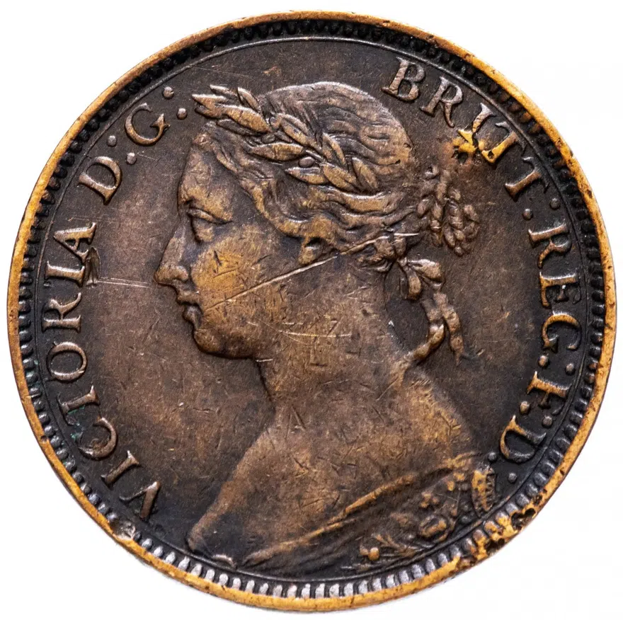Великобритания 1 фартинг (farthing) 1884, реверс