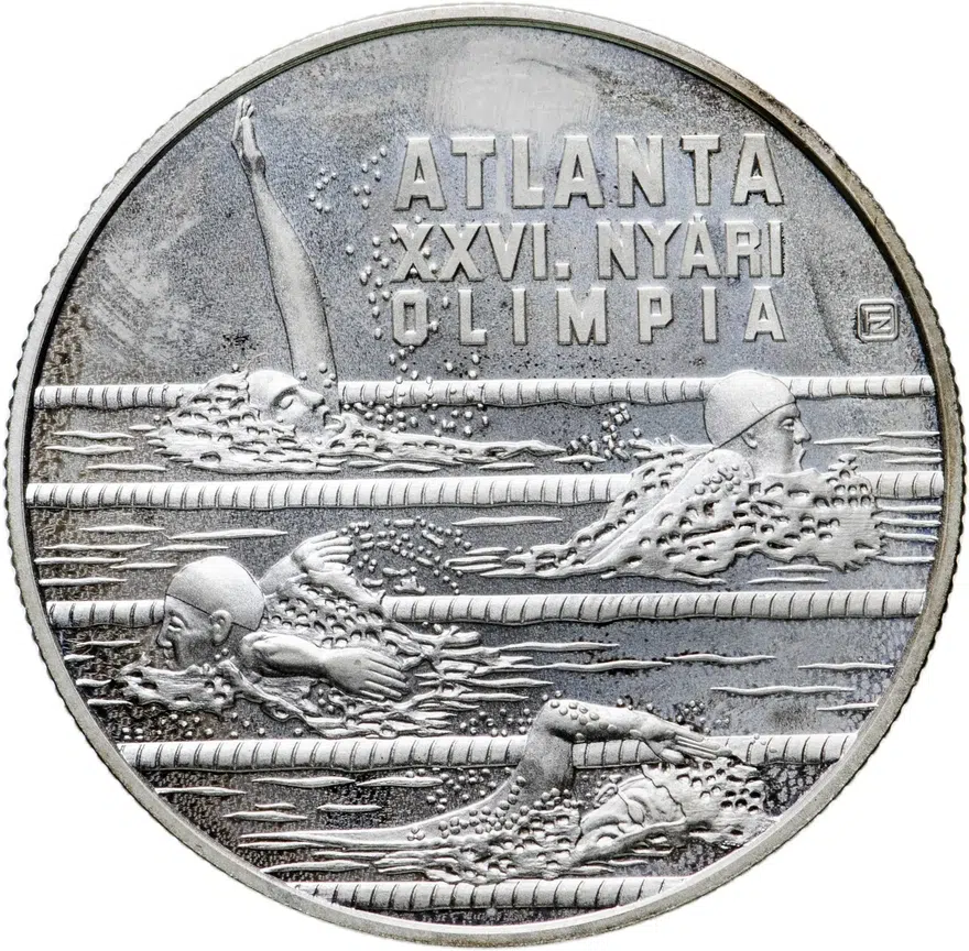 Венгрия 1000 форинтов (forint) 1994  XXVI летние Олимпийские Игры, Атланта 1996 Плавание