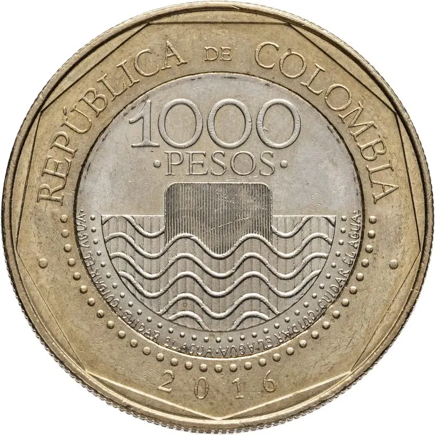 Колумбия 1000 песо (pesos) 2016