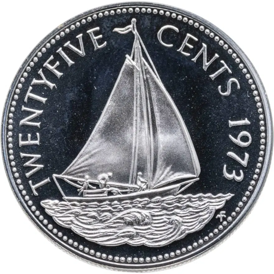 Багамы 25 центов (cents) 1973