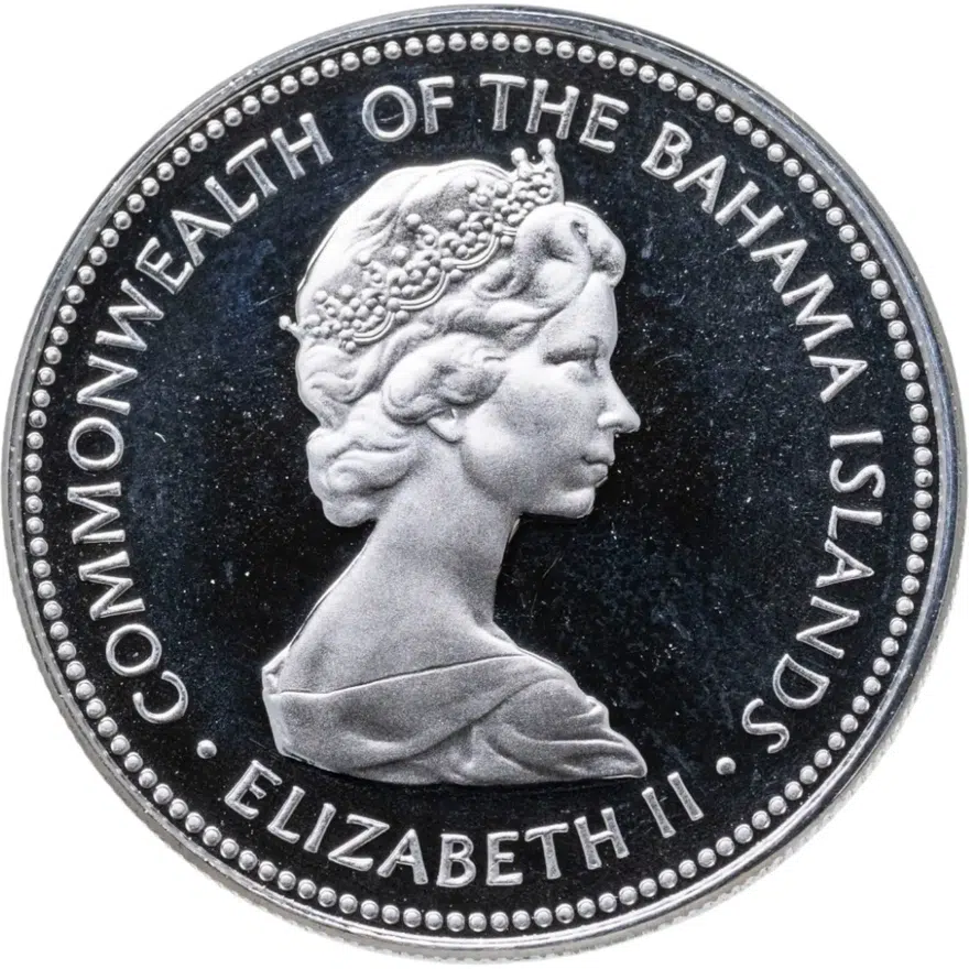 Багамы 25 центов (cents) 1973, реверс