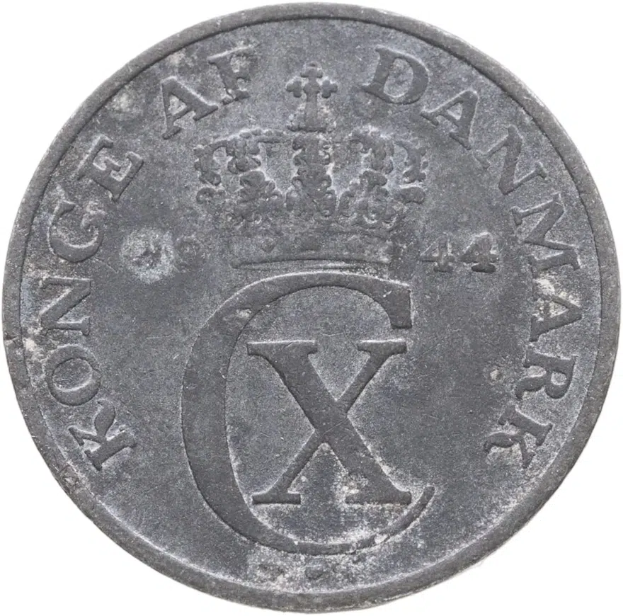 Дания 2 эре (ore) 1944, реверс