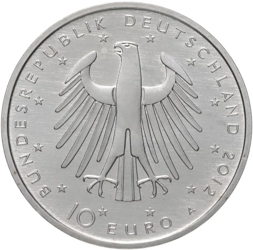 Германия 10 евро (euro) 2012 "300 лет со дня рождения Фридриха II", реверс