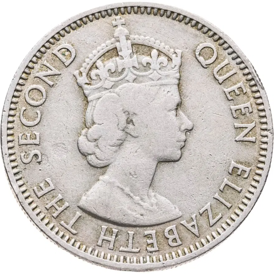 Британский Гондурас 25 центов (cents) 1955, реверс