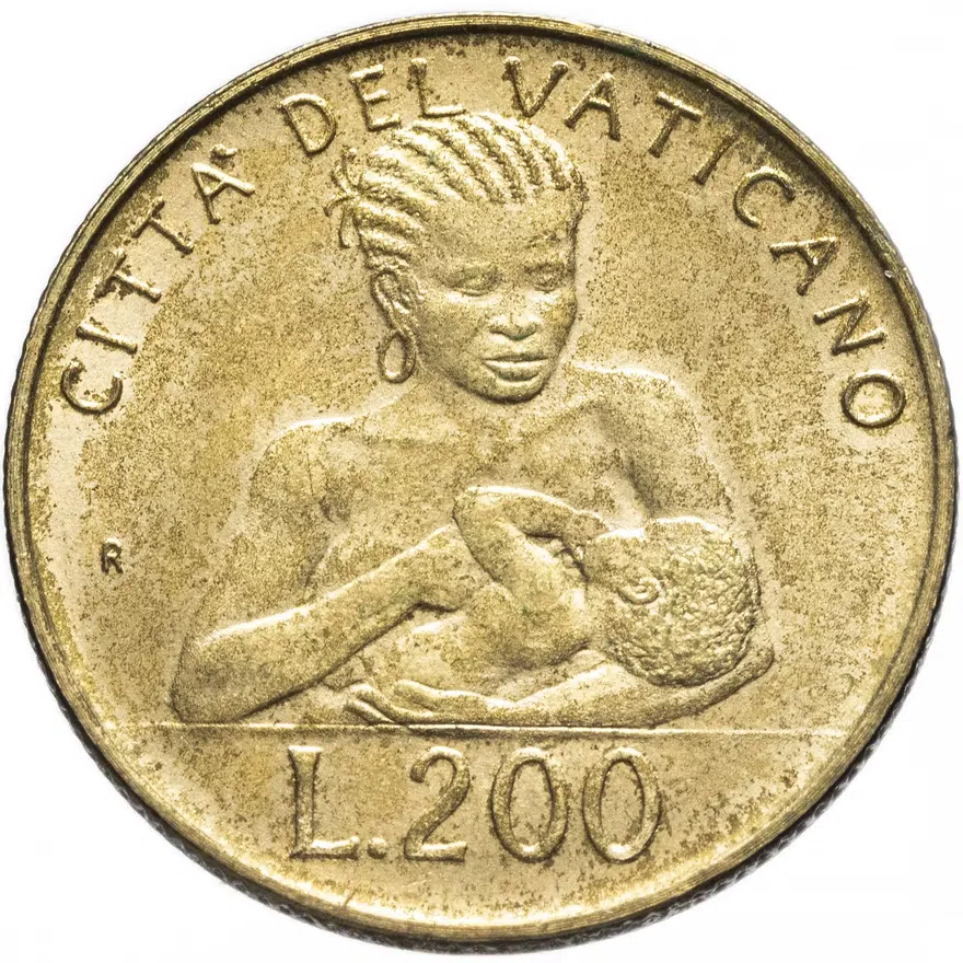 Ватикан 200 лир (lire) 1992