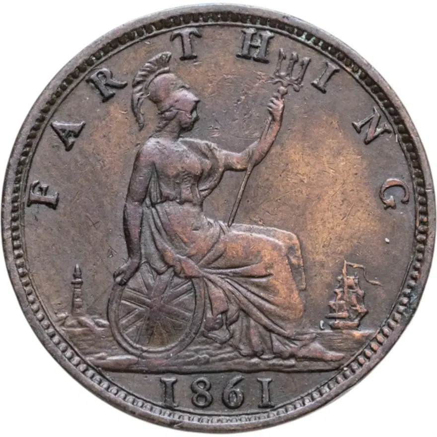 Великобритания 1 фартинг (farthing) 1861