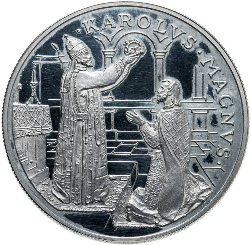 Андорра 10 динеров (diners) 1996  Карл Великий