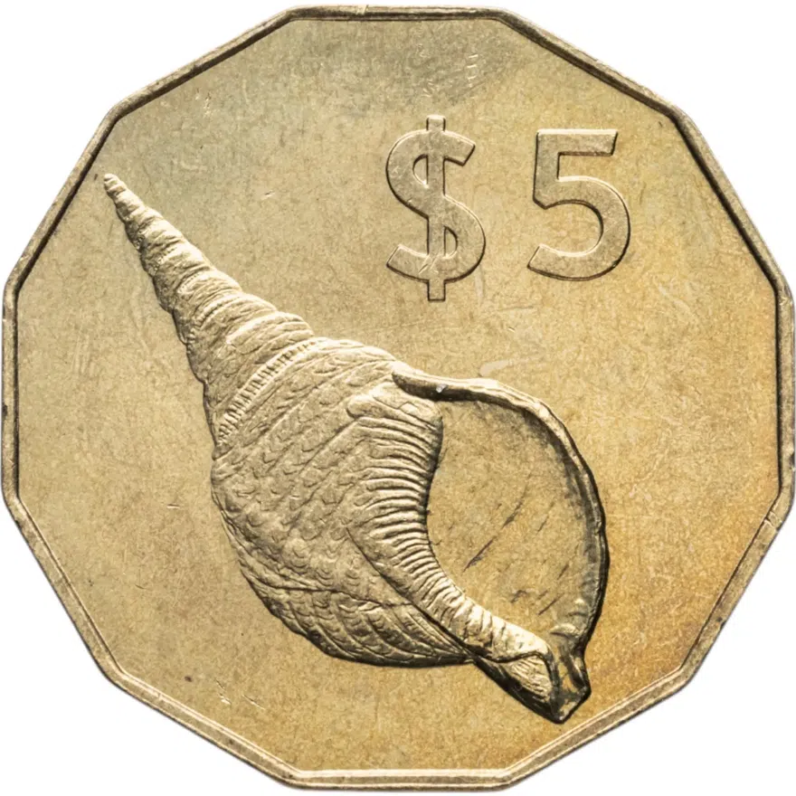 Острова Кука 5 долларов (dollars) 2003, аверс