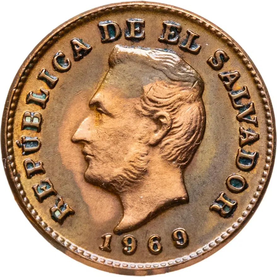 Сальвадор 1 сентаво (centavo) 1969, реверс