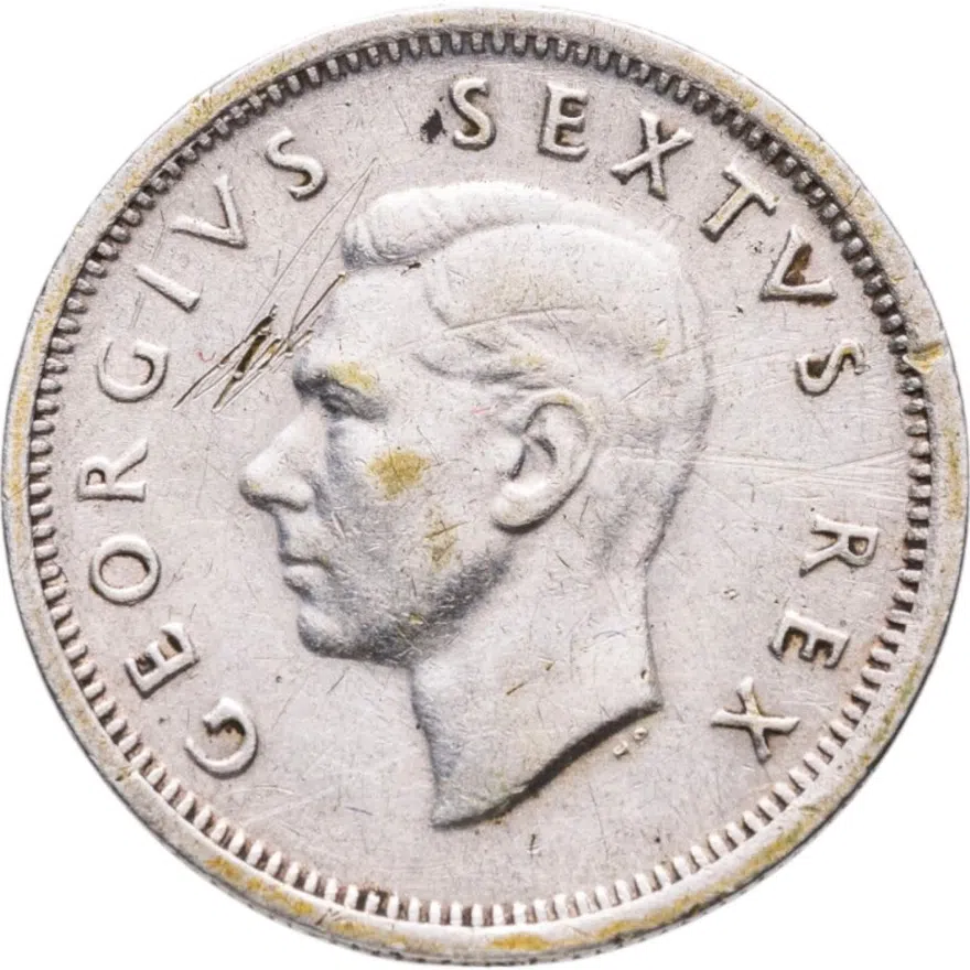 ЮАР 6 пенсов (pence) 1950, реверс