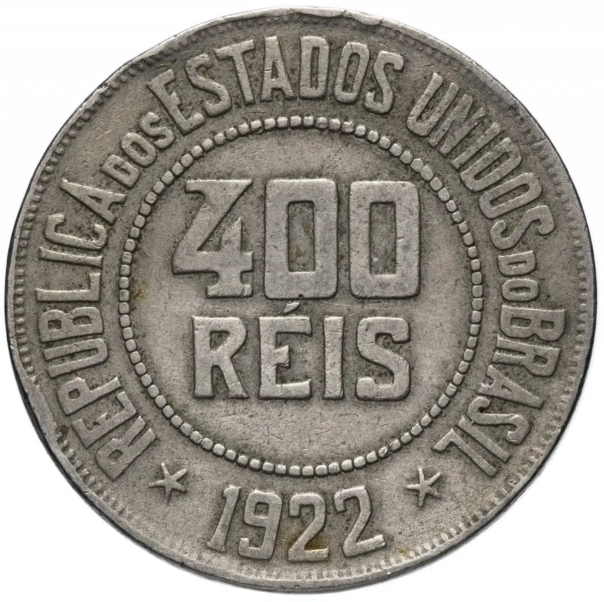 Бразилия 400 реалов (reis) 1922, аверс