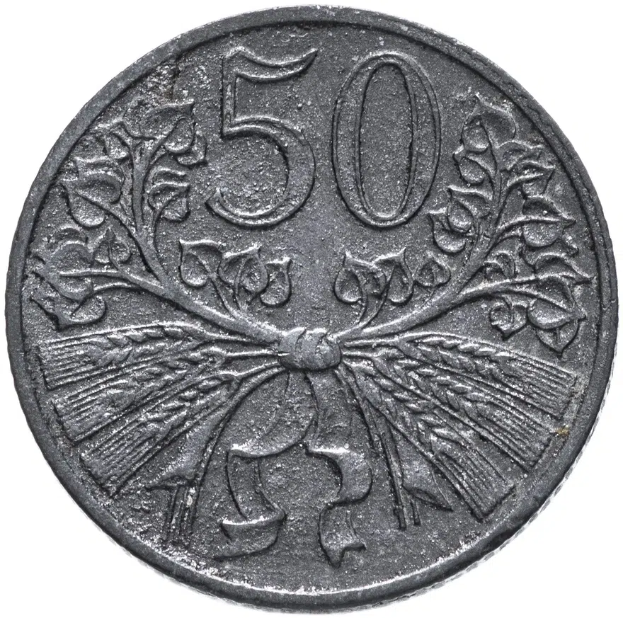 Богемия и Моравия 50 геллеров (heller) 1943