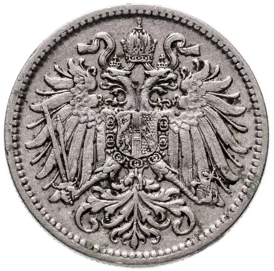 Австрия 10 геллеров (heller) 1908, реверс