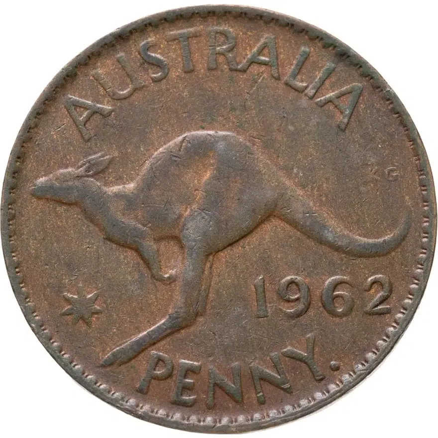 Австралия 1 пенни (penny) 1962, аверс