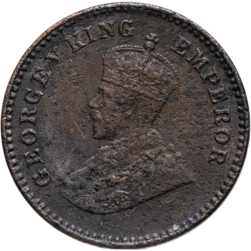 Индия (Британская) 1/12 анны (anna) 1928   Без отметки монетного двора, аверс