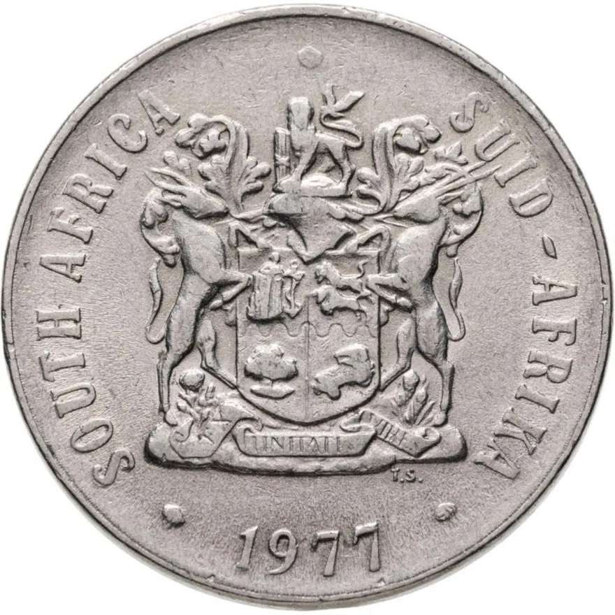 ЮАР 50 центов (cents) 1977, реверс