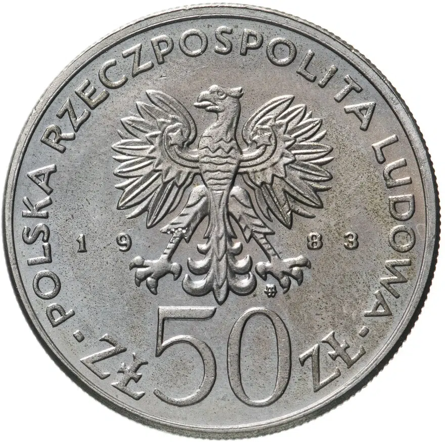 Польша 50 злотых (zlotych) 1983  Польские ученые - Игнатий Лукашевич, реверс