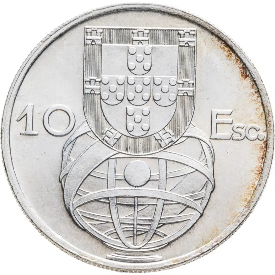 Португалия 10 эскудо (escudos) 1954, реверс
