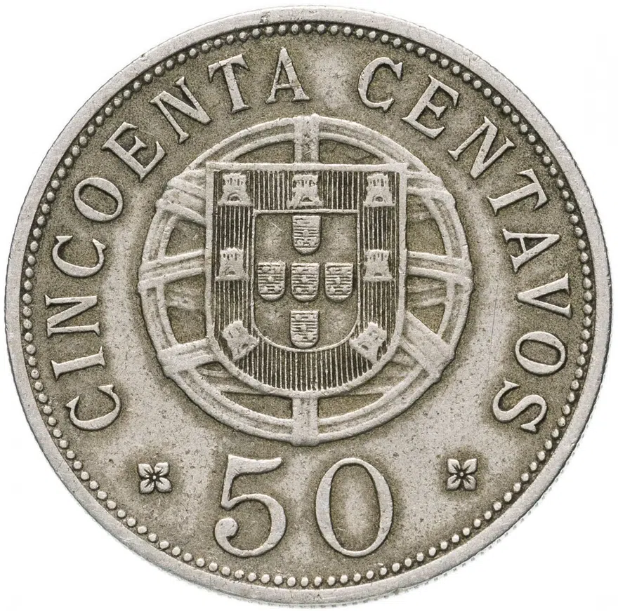 Ангола 50 сентаво (centavos) 1928, реверс