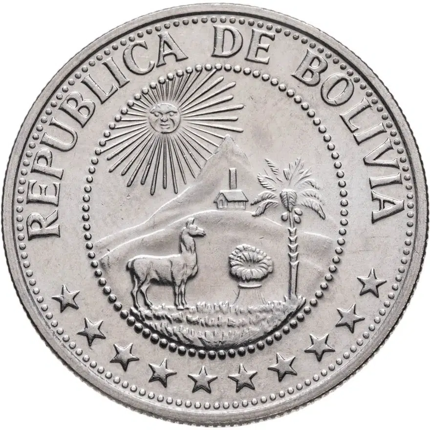 Боливия 1 песо (peso) 1978, реверс