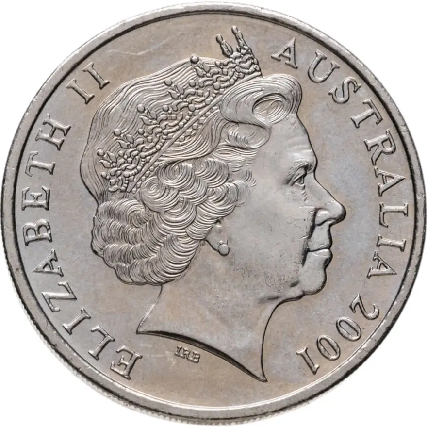 Австралия 20 центов (cents) 2001  Столетие Федерации - Западная Австралия, реверс