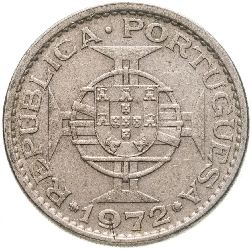 Португальская Ангола 5 эскудо (escudos) 1972, аверс