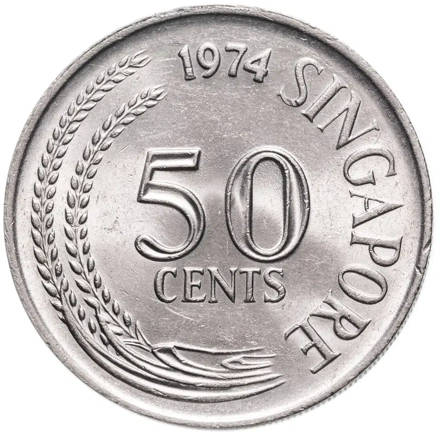 Сингапур 50 центов (cents) 1974