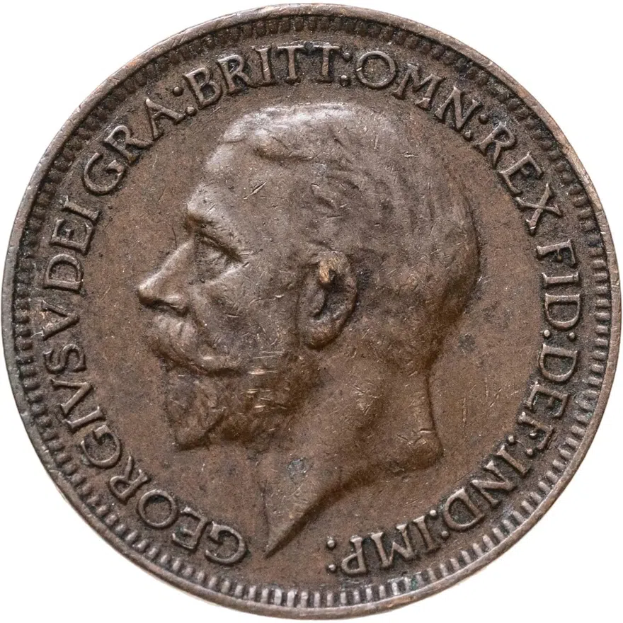 Великобритания 1 фартинг (farthing) 1930, аверс