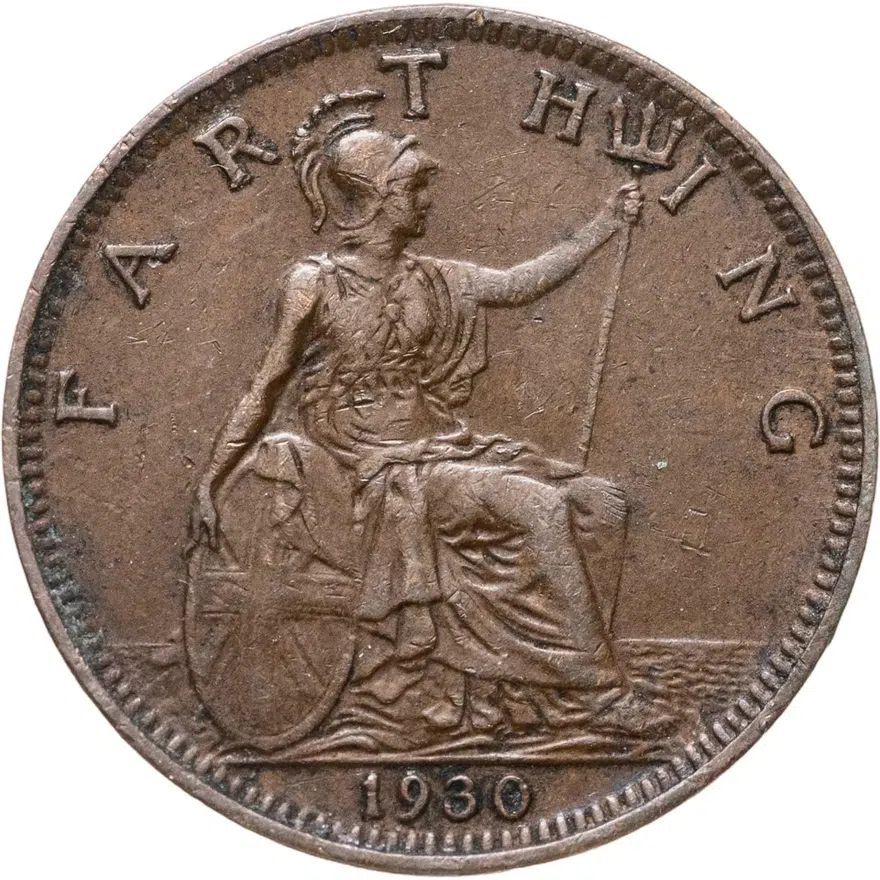 Великобритания 1 фартинг (farthing) 1930, реверс