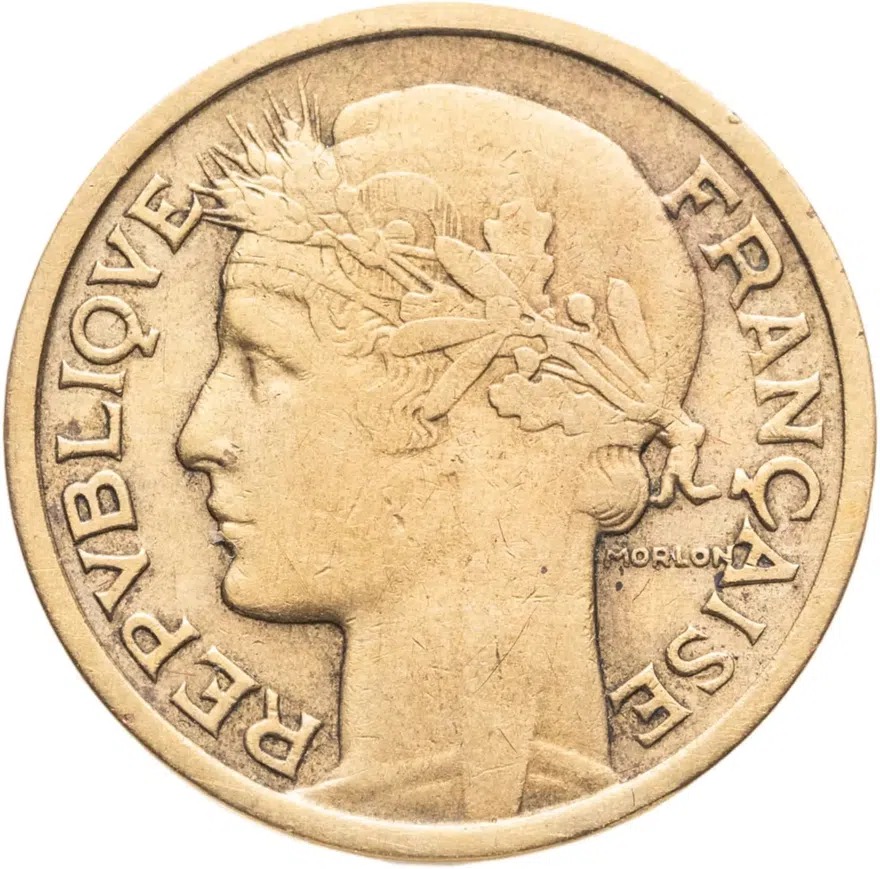 Франция 1 франк (franc) 1934, аверс