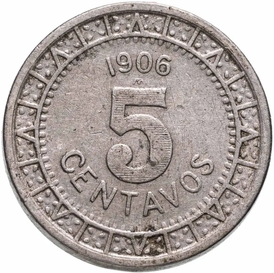 Мексика 5 сентаво (centavos) 1906