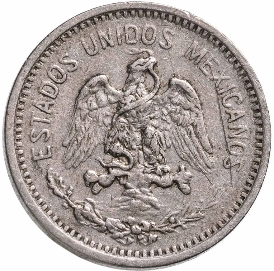 Мексика 5 сентаво (centavos) 1906, реверс