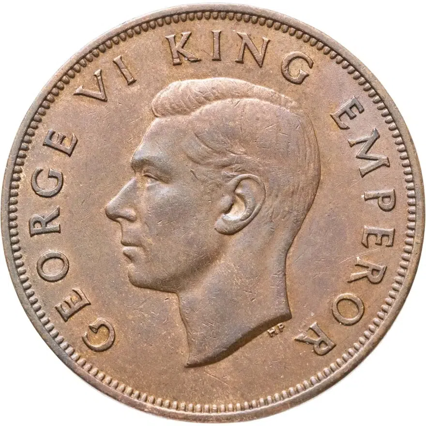 Новая Зеландия 1 пенни (penny) 1941, реверс