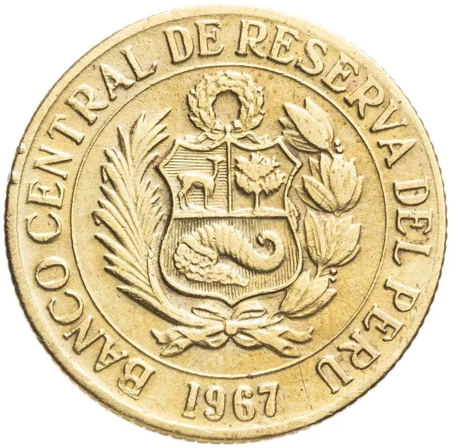 Перу 1/2 соля (sol) 1967, реверс