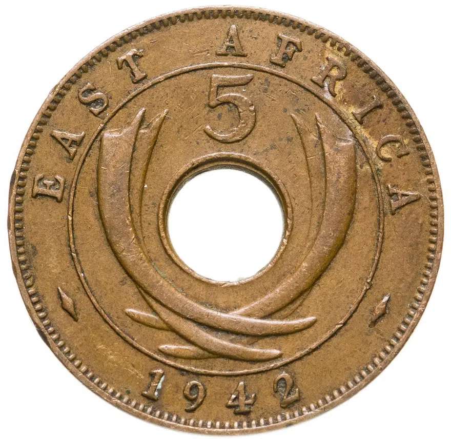 Британская Восточная Африка 5 центов (cents) 1942, реверс