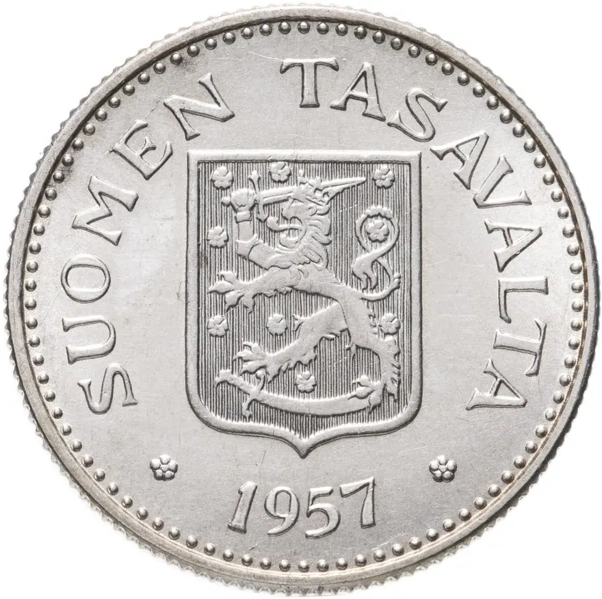 Финляндия 200 марок (markkaa) 1957, реверс