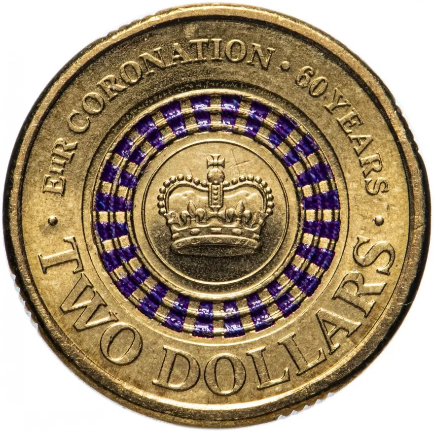 Австралия 2 доллара (dollars) 2013 "60 лет коронации Королевы Елизаветы II"