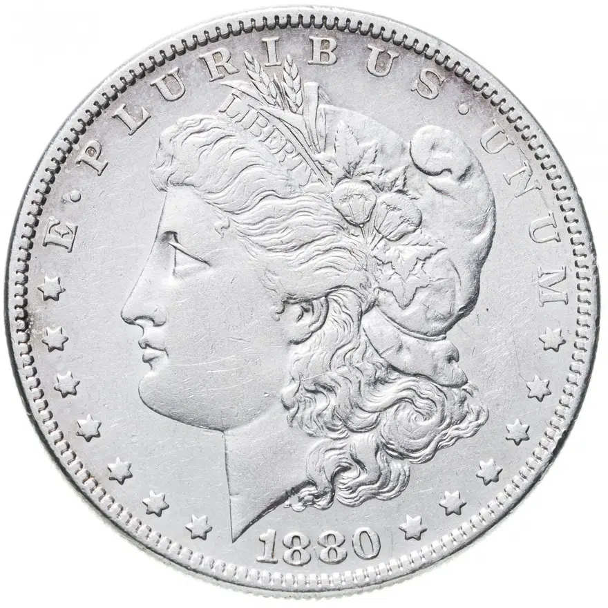 США 1 доллар (dollar) 1880  Доллар Моргана Без отметки монетного двора