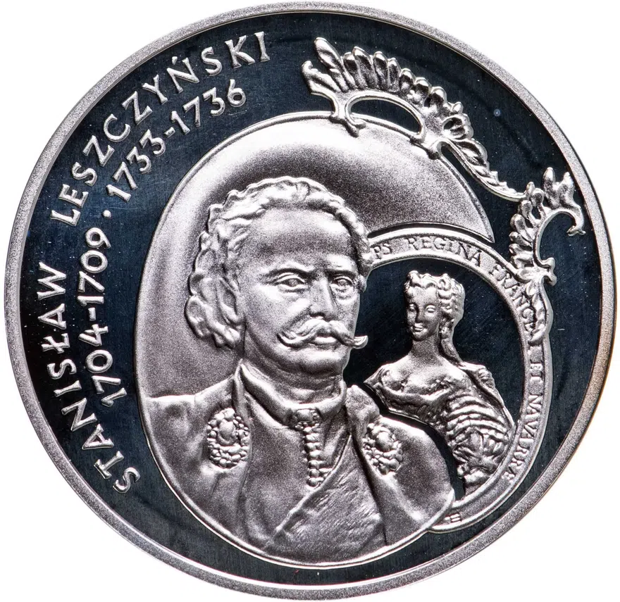 Польша 10 злотых (zlotych) 2003  Польские Короли - Станислав I Лещинский (1704-1709; 1733-1736) /большой портрет/, аверс