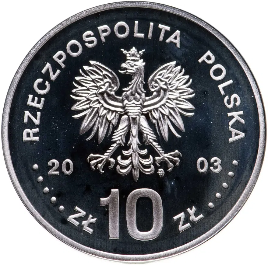 Польша 10 злотых (zlotych) 2003  Польские Короли - Станислав I Лещинский (1704-1709; 1733-1736) /большой портрет/, реверс