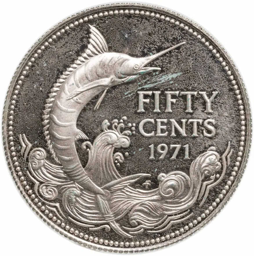 Багамы 50 центов (cents) 1971