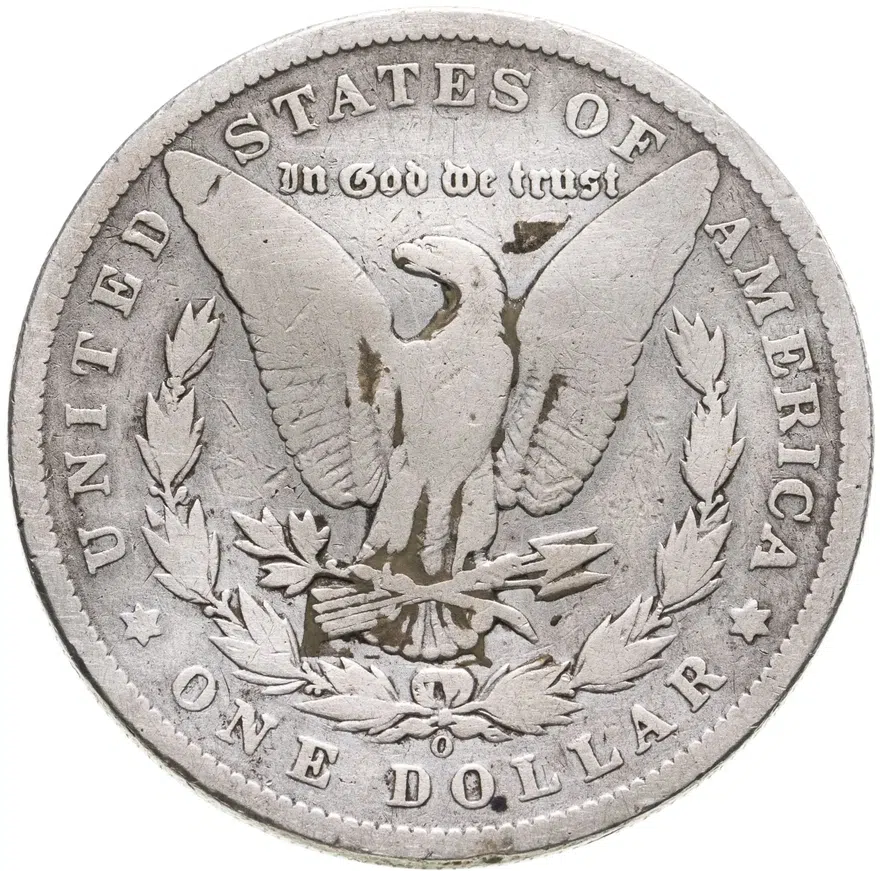 США 1 доллар Моргана (dollar) 1897, знак монетного двора: "O" - Новый Орлеан, реверс