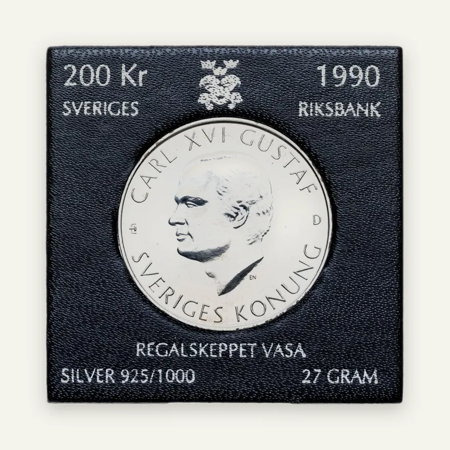 Швеция 200 крон (korun) 1990  Боевой корабль "Васа"