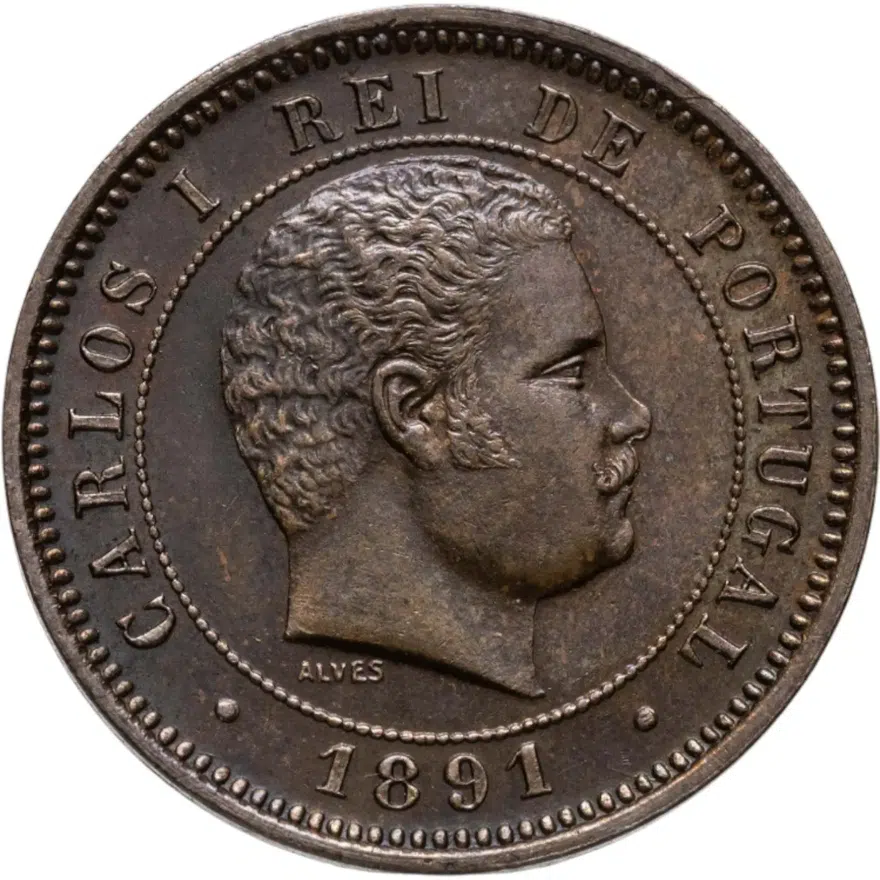 Португалия 5 реалов (рейс, reis) 1891