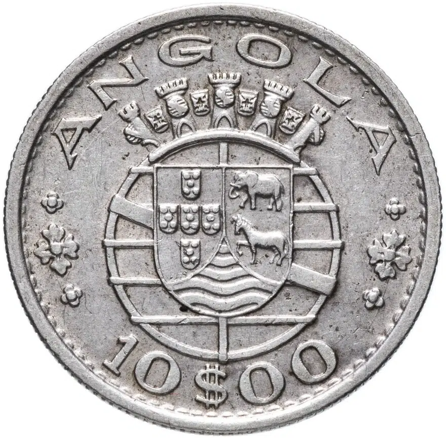 Португальская Ангола 10 эскудо (escudos) 1952
