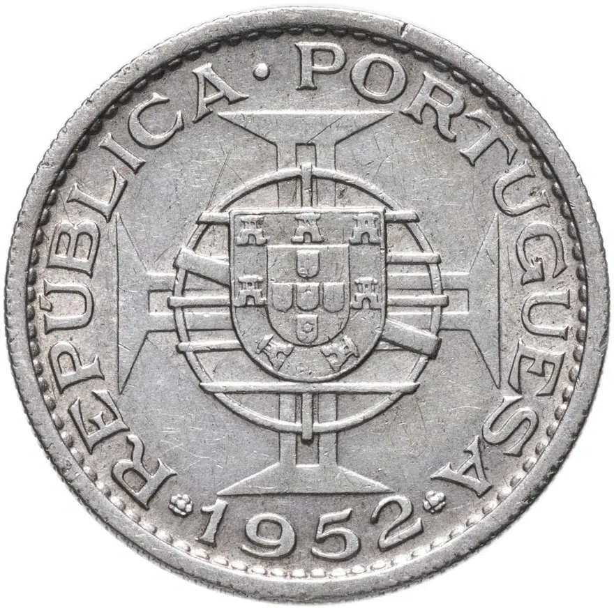 Португальская Ангола 10 эскудо (escudos) 1952, реверс