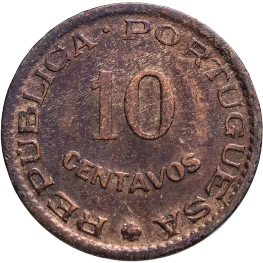Португальский Тимор 10 сентаво (centavos) 1958